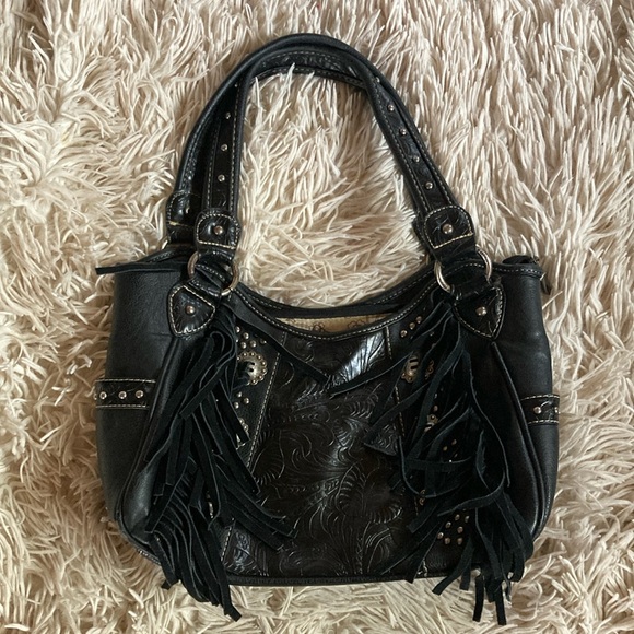 Black western bag with concho details - Picture 1 of 9